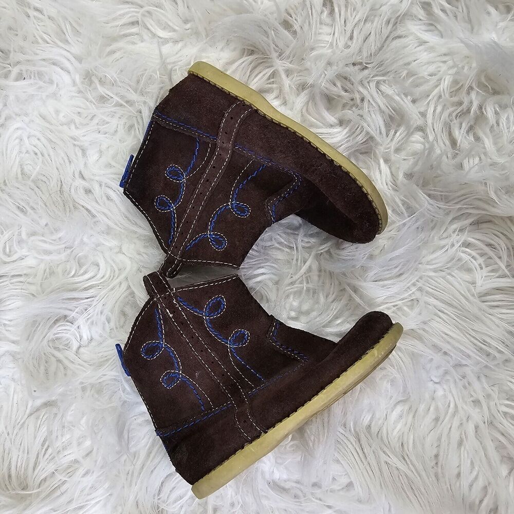 Livie & Luca Pepper Suede Boots Girls Size 6 Brown  Zip Ankle